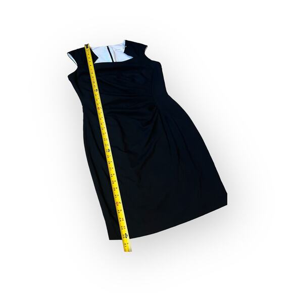 Calvin Klein Petite Cap Sleeve Side Ruched Sheath Dress - Picture 9 of 15